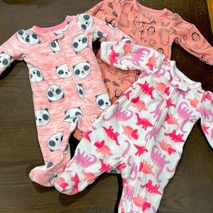 ✨Bundle of 3✨ Baby Girl Newborn Pajamas